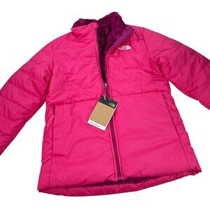 The North Face Girls Reversible Mossbud Jacket Winter Coat Size L (14-16) Pink
